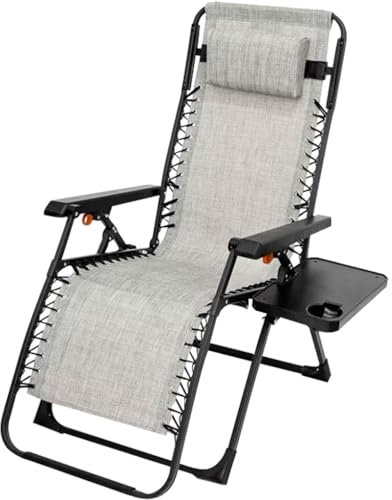 Liegestuhl Patio Liegen Aus Karbonstahlrohr Für Die Terrasse, Leicht Zu Verstauender Klappbar Gartenliege Fürs Büro, 90°-170° Verstellbarer Strandstuhl, Design Ohne Installation