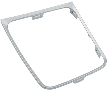 Hacreyatu LHD Izquierda Guía Automática Cambio Pomo Palanca Marco Soporte Llanta para VW Golf 7 7,5 Golf R (Plata Mate)