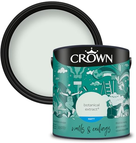 Crown Walls & Ceilings Matt Emulsion Paint, Size 2.5L, Botanical Extract