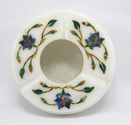 Cenicero de mármol, soporte para cigarros de mármol blanco, soporte para cenicero de mármol, cenicero decorativo para mesa de oficina de 4 pulgadas