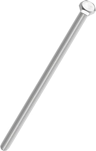 Kozelo 5 Pcs Hex Head Screws Bolts - [M6-1x140] 304 Stainless Steel Grade A2-70 Fully Threaded Hex Tap Metric Hexagon Head Machine Bolts Right Hand External Hex Drive, Silver