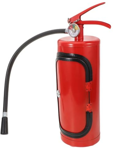 LOORGVEL Portabottiglie Estintore in Plastica e Ferro Organizer Vino da Tavolo Capiente per Bottiglie e Bicchieri Scatola Porta Liquori Salotto Resistente e Pratica Regalo Uomo Firemen