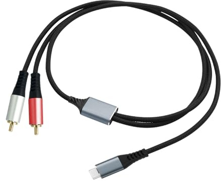 YUGSHNKFC Tipo C Maschio A 2RCA Cavo Rosso Bianco Adattatori per Home Theater Amplificatori Altoparlanti USB C Stereo Adattatori Cavo