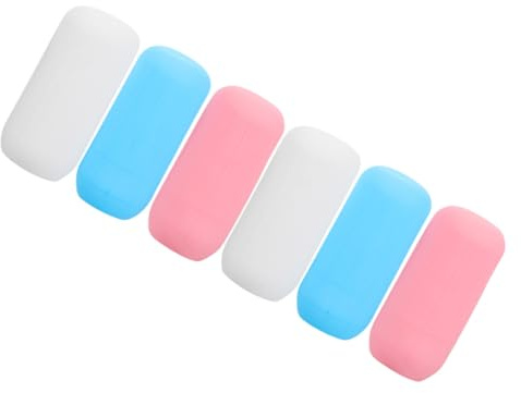 MAGICLULU Manicotti in Silicone per Bottiglie da Viaggio 6 Pezzi, Copertura Antileak Facile da Usare, Protezione Elastica per Flaconi Lozione e Shampoo in Viaggio
