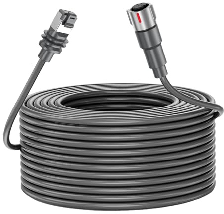 Fafeicy Cable de Alimentación para Antena Parabólica Performance Gen 3, 82 Pies de Largo, IP68, Resistente Al Agua, Cable de Cobre de Goma, Conexión Estable para Acceso a Internet en el