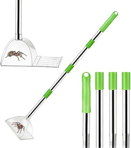 Udbrud Spinnenfänger Extra Lang, Spinnenfänger Mit Langem Griff Handgehaltener Spinnenfänger Spider Catcher Berührungsloser Insektenfänger für Sicheren Fangen und Freilassen von Spinnen