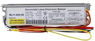 MAMA'S PEARL Lampe de désinfection UV Ballast électronique 10-41W Type universel RL11-425-40 YL1-425-40 for tube ultraviolet 21-40W Ballasts