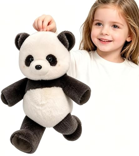 Starnearby Running Panda Plush, 16,5 Zoll Plüschtier Einer Laufenden Kuh, Niedlich Wildschwein Stofftier, Weiche und Bequeme Plüschtiere, Geburtstagsgeschenke für Jungen und Mädchen (Panda Schwarz)