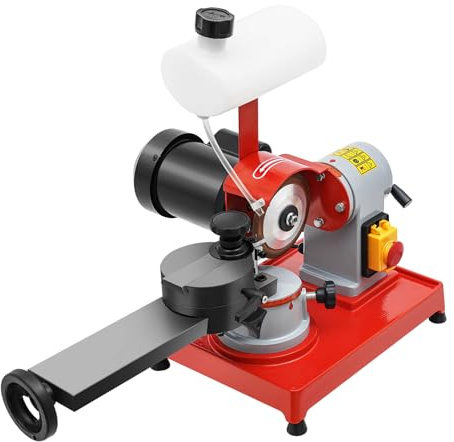 Affilatrice da tavolo, 370 W, 230 V, 2850 giri/min, con motore in rame puro, 125 mm, disco abrasivo regolabile, raffreddato ad acqua, robusta, 80 – 700 mm, per uso in officina, alluminio, lavorazione