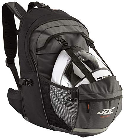 JDC Motorrad Rucksack Wasserdicht mit Helmhalterung/Träger 24Lerweiterbar bis 36L – Frontier