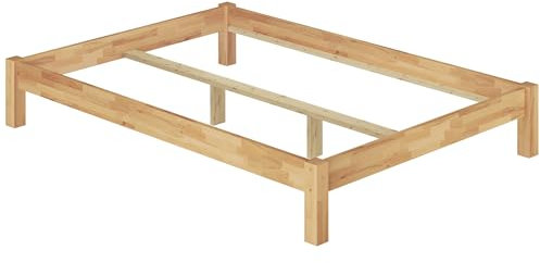 Erst-Holz®Massivholz-Bettgestell Doppelbett 140x200 Buche Natur Futonbett ohne Zubehör 60.84-14 oR