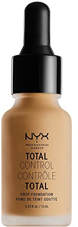 NYX Professional Makeup Total Control Drop Foundation, Präzise Dosierung, Aufbaubare Deckkraft, Langanhaltend, Vegane Formel, Mattes Finish, Farbton: Golden