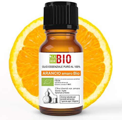 Arancio Amaro Olio essenziale 100% Puro 10 ml - Uso interno Terapeutico Alimentare Diffusori Aromaterapia Cosmetica Cucina - Laborbio