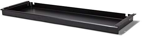 Modulor Schreibtischschublade aus Metall, 85 x 4,5 x 26,5 cm, Schwarz | Einfach montierbare Schublade für Tischplatten aus pulverbeschichtetem Stahlblech; geeignet als besonders flache Ablage