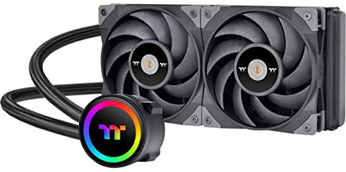 Thermaltake TOUGHLIQUID 240 ARGB Motherboard Sync Edition AMD/Intel LGA1200 Ready Sistema de refrigeración líquida todo en uno 240 mm radiador de alta eficiencia CPU enfriador CL-W319-PL12BL-A