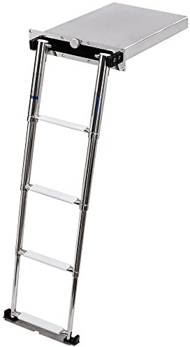 DOUGLAS MARINE Scaletta di Risalita a Scomparsa per Barca | Acciaio Inox | Accessori per Barca | Nautica Accessori Ormeggio Nave Modello 1002-004ECC(4 gradini, Eccentrica)