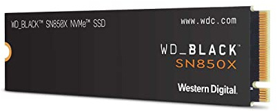 Western Digital WDS200T2X0E-EC SN850X 2TB NVMe PCIe Gen4 x4 (readable up to 7300MB/s write up to 6600MB/s) Gaming PC with WD Black M.2 Internal Digital SSD