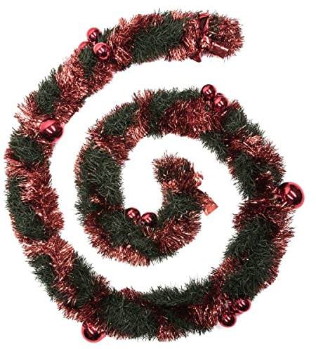 ATMOSPHERA CREATEUR D'INTERIEUR Weihnachtsgirlande grüne/rote Kugeln Kunststoff D 10 x 270 cm