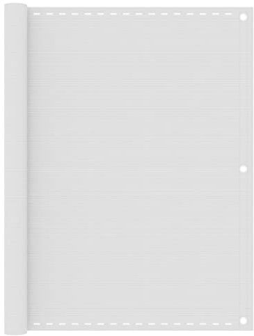 HIGSOSE Brise-Vue pour Balcon 120x400 cm Blanc PEHD Respirant Couverture de Confidentialité Écran de Jardin Résistant à Moisissure et aux UV Auvent Extérieur Structure en Tissu Ouvert