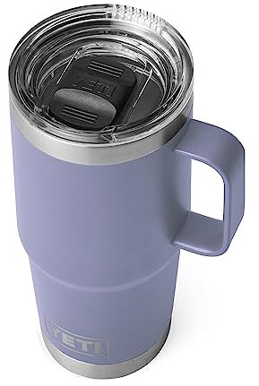YETI Rambler 20 oz Travel Mug, Stainless Steel, Vacuum Insulated with Stronghold Lid, Cosmic Lilac
