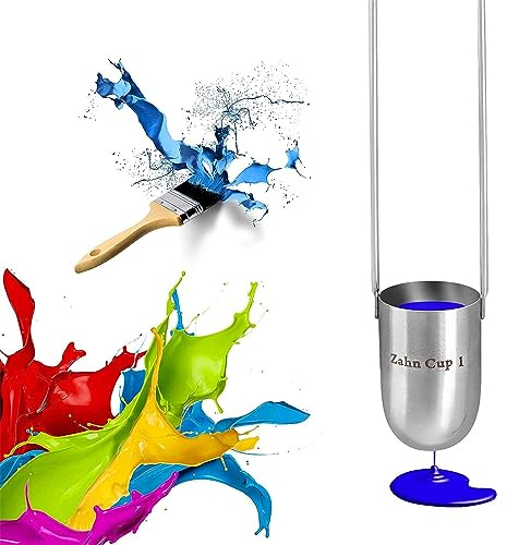 NGARY Copa Zahn, Tipo De Inmersión N.° 1 a N.° 5, Taza De Flujo De Viscosímetro De 44 Ml con Anillo De Equilibrio Y Número Claro, para Acabados De Pintura con Tinte De Aceite, Salsa De Miel