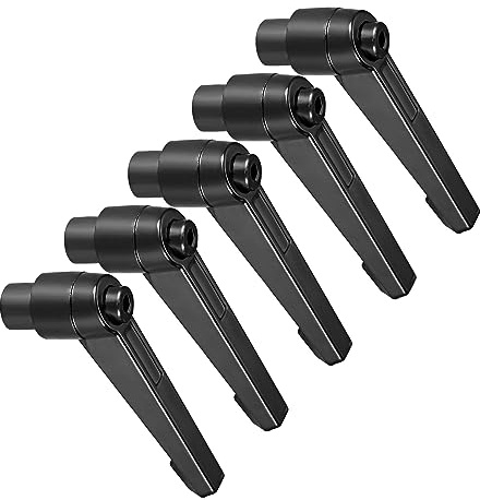 CoCud 5Stk Klemmhebel Griffe M8 Innengewinde 57mm Hebel für Drehmaschinen | Einstellbar Schnellspanner Verriegelung Drehend Knöpfe Schwarz