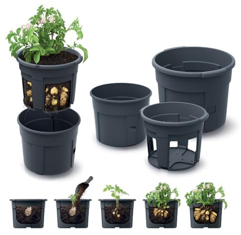 magubo Kartoffel-Pflanztopf und Kartoffel-Anzuchttopf, Ideal für wachsendes Gemüse und Kartoffeln, 12L,Kapazität, Robust und Langlebig, Perfekt für Garten und Balkon (1, 12L)