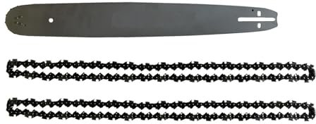 Lama e Barra Per Motosega da 50 cm 20 Pollici 76 Maglie Ricambio Catena e Seconda Catena in Omaggio Per Motoseghe a Scoppio Set Ricambio Moto sega Barra Guida