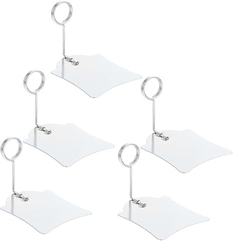 JEWEDECO 5stücke Preisschild-clip Aus Metall Wiederverwendbar Für Supermärkte Drahtetiketten-clip Werbedisplay-holder Für Geschäfte Und Messen