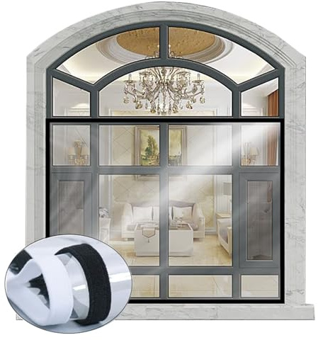 110x190cm Thermique Isolation Phonique Rideau-Film D'Isolation FenêTre,Intérieur résistant à la chaleur,Kit isolant pour porte et fenêtre,Film isolant transparent pour protection contre le froid-Noir