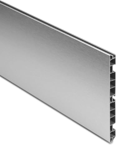 Generico Zoccolo per Mobili e Cucine in Alluminio Altezze 10, 12, 15 cm Lunghezza 300 cm - Dimensione Disponibile: H 15 x 300 cm