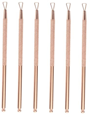 VICASKY Herramienta de manicura de 6 piezas, limpiador de bordes de uñas, raspador de uñas, herramienta para eliminar cutículas, cuidado de uñas, herramienta de pulido para eliminar esmalte de uñas