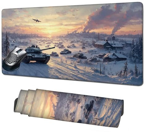 Alfombrilla Gaming,Alfombrilla Ratón Amanecer Mouse Pad,Invierno Alfombrilla Escritorio 1600x800x3mm,Protector Escritorio Alfombrilla Antideslizante,Mejora Precisión y Velocidad,Accesorios PC X1-1768