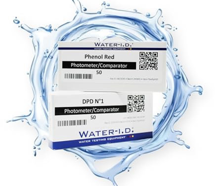 TEST ALL WATER - Water ID/Dpd No 1 & PH Bundle | Chlorine & pH Measurement | Compatible with PoolLab 1.0 & 2.0 | 50 Pack | For Pools, Spas & Aquatic Environments