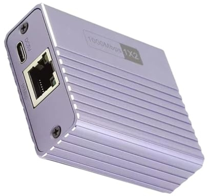 Ethernet Verteiler Ethernet Kabel Verteiler 1 Eingang 4 Ausgänge | Gigabit Plug And Play Router Adapter Für Schnelle Datenübertragung Mit PC Laptop Und Drucker Für Homeoffice Und Heimnetzwerk