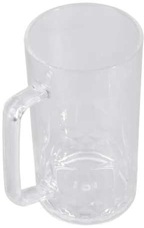 ZYMIADOU German Styles Beer Mug with Handle Acrylic Ideal for Festival Gift Birthday Christmas Barwares Collection Shatterproof Acrylic Beer Glass