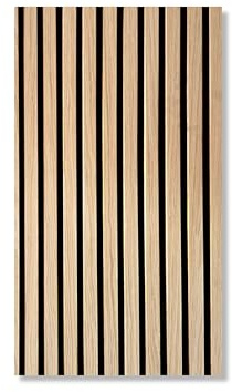 Akustikpaneele AURA Balance Oiled Oak 240x60cm | Wandpaneel Eichenoptik geölt | MDF & Filz Wandpanel schwarz | acoustic wall panel | Schallschutz Wand | 1 Stück | 1,44 m²
