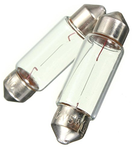 Generisk Number Plate & Interior Car Bulbs – Pair of 12V 5W C5W 239 Festoon Bulbs – Long Life Interior, Number Plate , Registration Plate Bulbs ,Glass Car Bulb