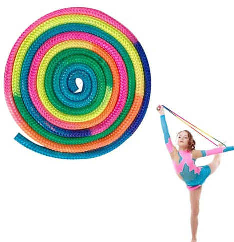 JDCMEI Cuerda de Gimnasia Rítmica, Cuerda para Saltar, Cuerda de Gimnasia, 3m Cuerda de Salto de Gimnasia para Entrenamiento de Arte, Deportes, Competición