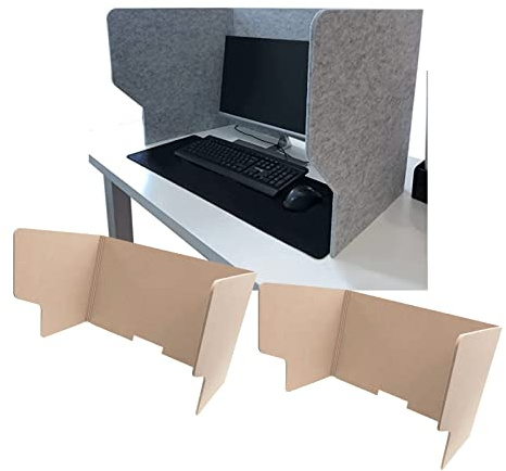 Portable Acoustic Desk Panel Noise Reduction & Visual Distraction Barrier 2 PCS Privacy Protector for Office Conference Rooms Soundproofing Workspace Dividers