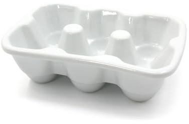 LLTCMYGS Vassoio per Uova in Ceramica Bianca Montessori, Accessori per conservazione Uova da Cucina