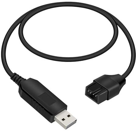 GELRHONR USB auf 4-Pin PWM PC-Lüfteradapter Kabel, 5V zu 12V Step-Up Konverter, Vollgeschwindigkeit, 50 cm, inklusive Netzteilanschluss für CPU/GPU/Gehäuselüfter (50cm)