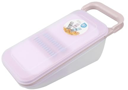 SOLUSTRE Grattugia Multifunzione per Verdure con 3 Lame Julienne e Affettatrice Ondulata, Utensile Cucina Manuale in Acciaio Inox con Manico Plastica Cachi, per Zucchine Spaghetti e Taglio