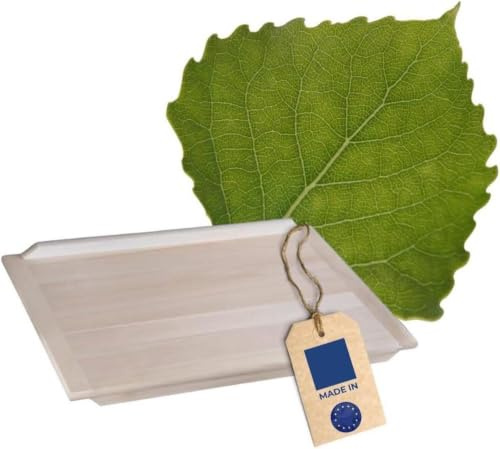 HOFMEISTER® Backbrett mit Anschlagleisten gegen Verrutschen, 80 cm, Naturprodukt, Nudelbrett unbehandelt, plastikfrei,handgefertigt, antibakteriell, 80 x 60 x 4 cm