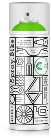 SPRAY.BIKE Fahrrad Lackspray - grasgrün Matt (LONDON- Bethnal Green) in 400 ml Spraydose - KEINE GRUNDIERUNG notwendig - Fahrrad Lack, Sprühlack, Acryllack, Lack Spray
