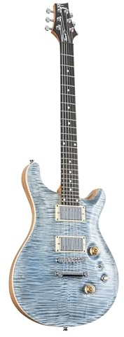 Fame Forum IV Classic E-Gitarre, elektrische Gitarre mit Humbucker Tonabnehmer, Electric Guitar mit blauer Riegelahorndecke, Forum Double Cut