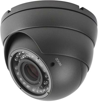 Analog CCTV Camera HD 1080P 4-in-1 (TVI/AHD/CVI/CVBS) Security Dome Camera Outdoor, 2.8mm-12mm Manual Focus/Zoom Varifocal Lens, Weatherproof Metal Housing 36 IR-LEDs Day & Night Monitoring (Grey)