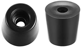 sourcing map 12Stk Gummi Füße Stoßstangenauflages D20x16xH20mm Schwarz