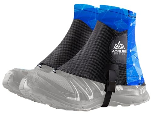 Azarxis Traildamasker, låga ankelgrindar, skyddande skoskydd, andas, sandförebyggande för löpning, vandring, vandringsled, löpning, jogging, klättring, jakt, män, kvinnor, ungdomar (blå)