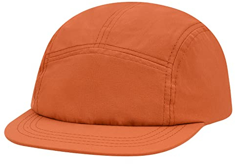 CLAPE 5 Panel Cap Herren Damen Flat Brim Baseballkappe mit Kurzem Schirm | Schnelltrocknend,Leicht,Verstellbar,Weich,Snapback Cap mit flacher Schirm für Alltag,Hip Hop,Streetwear,Camping